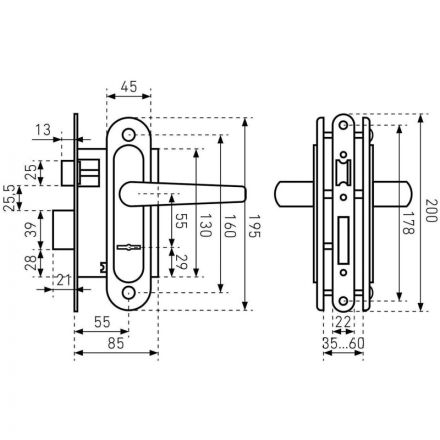 Замок врезной УЗК_Птимаш ЗВ9-4.08 сталь серебро (с руч,д/дерев.дв/4кл) Замок врезной УЗК_Птимаш ЗВ9-4.08 сталь серебро (с руч,д/дерев.дв/4кл)