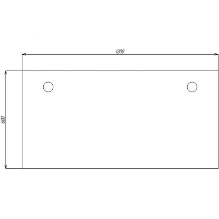 Стол Avance 6М.668 1200х600х750 шамони светлый/алюминий матовый