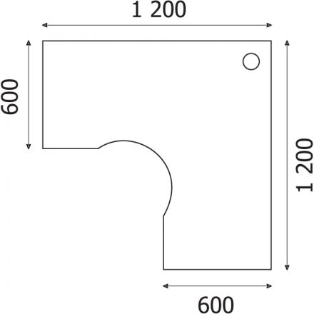 Стол угловой PT Арго правый А-203.60 орех гварнери