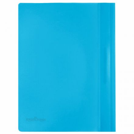 Скоросшиватель пластиковый ЮНЛАНДИЯ, А4, 130/180 мкм, голубой, 228678