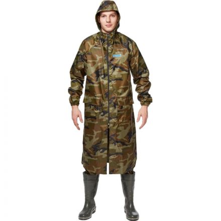 Плащ ПВХ Hunter WPL, зеленый, КМФ (размер 56-58, рост 170-176)