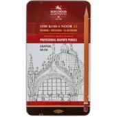 Карандаш чернографитный KOH-I-NOOR 1502/III 5B-5H 12шт./наб.,б/ласт, Чехия Карандаш чернографитный KOH-I-NOOR 1502/III 5B-5H 12шт./наб.,б/ласт, Чехия