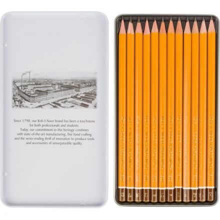 Карандаш чернографитный KOH-I-NOOR 1502/III 5B-5H 12шт./наб.,б/ласт, Чехия Карандаш чернографитный KOH-I-NOOR 1502/III 5B-5H 12шт./наб.,б/ласт, Чехия