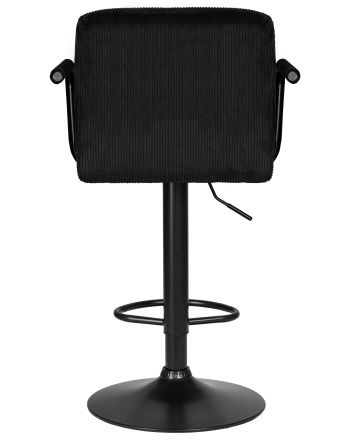 Стул барный DOBRIN KRUGER ARM BLACK, черный вельвет (LAR-E2041-52)