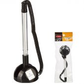 Ручка шариковая на черной подставке Beifa синяя на липучке с пружиной (толщина линии 0.5 мм) Ручка шариковая на черной подставке Beifa синяя на липучке с пружиной (толщина линии 0.5 мм)