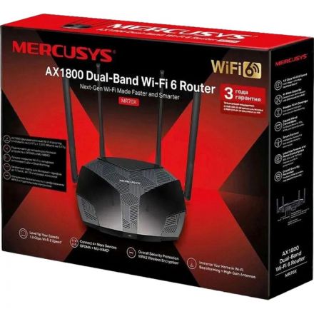 Маршрутизатор Mercusys MR70X AX1800 Маршрутизатор Mercusys MR70X AX1800