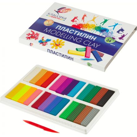 Пластилин Луч Классика 24 цв 480 гр., 28С 1642-08