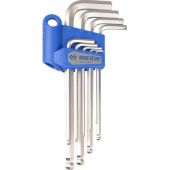 Набор ключей Г-образных шестигран. 1/16-3/8, длинные,шар.,9 пред. KING Tony