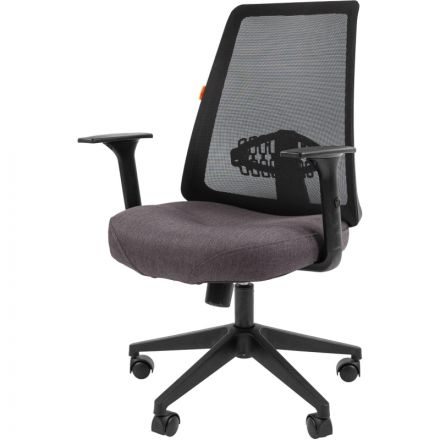 Кресло VT_Chairman 535 Россия LT ткань черный/серый