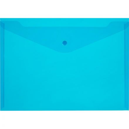 Папка-конверт на кнопке А4 синяя 0.18 мм (10 штук в упаковке)