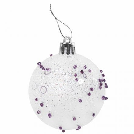 Шары ёлочные 9 шт., 6 см, "Crystal Silence", пластик, цвет: белый/серебристый, ЗОЛОТАЯ СКАЗКА, 591988