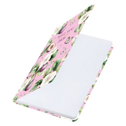 Ежедневник датированный 2026 с резинкой 145х203 мм, А5, BRAUBERG, твердый, фольга, "Инжир", 117337