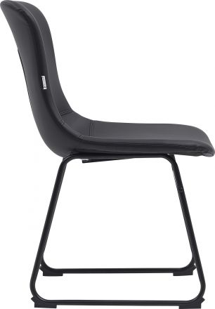 Кресло для посетителей Everprof Expo CF Экокожа Черный
