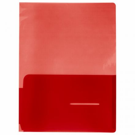Папка-уголок 2 кармана, непрозрачная, А4, BRAUBERG "SPECIAL", красная, 0,18 мм, 273061