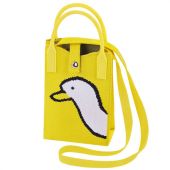 Сумочка-органайзер повседневная HEIKKI KNIT (ХЕЙКИ) кросс боди, вязаная, 17х12х5 см, "Yellow goose", 273791