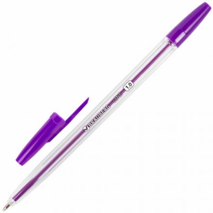 Ручки шариковые BRAUBERG, НАБОР 10 шт., АССОРТИ, "Line", корпус прозрачный, узел 1 мм, линия письма 0,5 мм, 141874