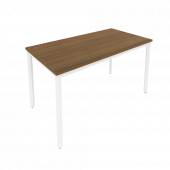 Slim Стол письменный на металлокаркасе С.СП-5 Орех/Белый металл 1380*720*750 Slim Стол письменный на металлокаркасе С.СП-5 Орех/Белый металл 1380*720*750