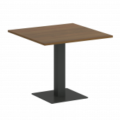 Home Office Стол квадратный VR.SP-5-90.2 Орех/Антрацит металл 900*900*750
