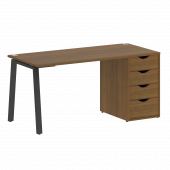 Home Office Стол письменный VR.SP-3-158.4.A Орех/Антрацит металл 1580*720*750