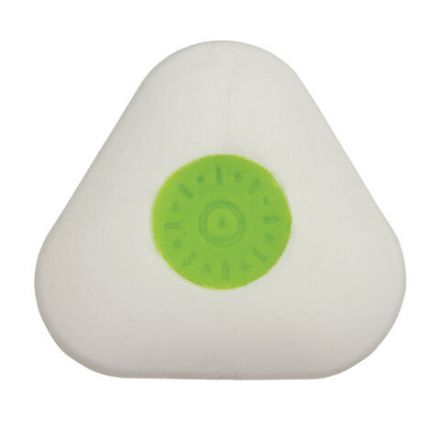 Ластик STAFF "College" PE-068, 35х35х10 мм, треугольный, салатовый пластиковый держатель, 228068 Ластик STAFF "College" PE-068, 35х35х10 мм, треугольный, салатовый пластиковый держатель, 228068