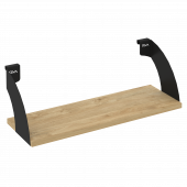 Навесные полки. Кронштейны+ЛДСП полка 600мм MAN-41-6 Тиквуд светлый/Чёрный металл 600*220*200 Навесные полки. Кронштейны+ЛДСП полка 600мм MAN-41-6 Тиквуд светлый/Чёрный металл 600*220*200