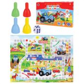 Игра-ходилка настольная детская, СИНИЙ ТРАКТОР, РК, ИН-6130