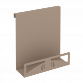 Навесной лоток для бумаг вертикальный узкий MAN-22 Мокко металл 230*100*250
