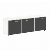 Yalta Тумба модульная LT.TS-3.5 black Снежная патина/Стекло black 1642*450*580