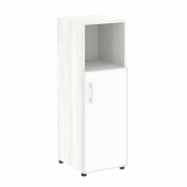 Yalta Шкаф узкий LT.SU-2.2 R (R) white Снежная патина/Стекло white 400*450*1195