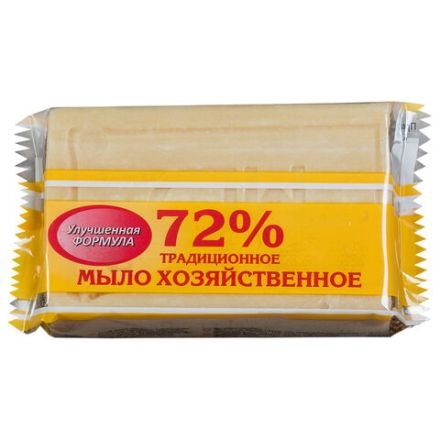 Мыло хозяйственное 72%, 200 г (Меридиан) "Традиционное", в упаковке Мыло хозяйственное 72%, 200 г (Меридиан) "Традиционное", в упаковке
