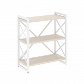 Loft Стеллаж на регулируемых опорах-3 полки VR.L-MST.O-3.8 Денвер светлый/Белый металл 800*400*910