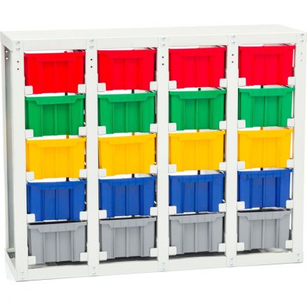 Стеллаж металлический с направляющими стационар односторон СтеллаТ V3-20 яч