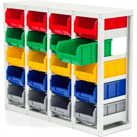 Стеллаж металлический с направляющими стационар односторон СтеллаТ V3-20 яч