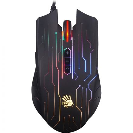Мышь компьютерная A4Tech Bloody Q82 черн/рисунок оптич. 6200dpi USB3.0 8but