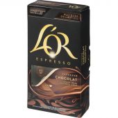 Кофе в капсулах L'OR Espresso Chocolate натуральный жареный молотый 10шт/уп