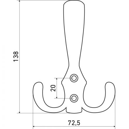 Вешалка настенная УЗК_Крючок трехрожковый СТАНДАРТ 306 А BL (15843)мат.чер Вешалка настенная УЗК_Крючок трехрожковый СТАНДАРТ 306 А BL (15843)мат.чер