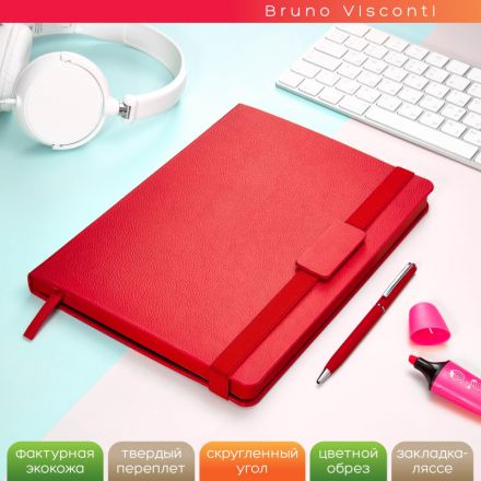 Ежедневник недатированный в5 173 х 242 мм Leggenda красн 272 стр. 3-514/07