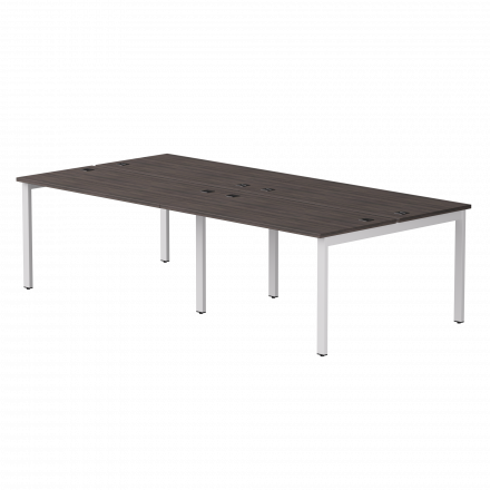 Бенч-система на 4 места Everprof EVO на металлокаркасе 2360х670(1370)x755 Дуб Пасадена/Белый