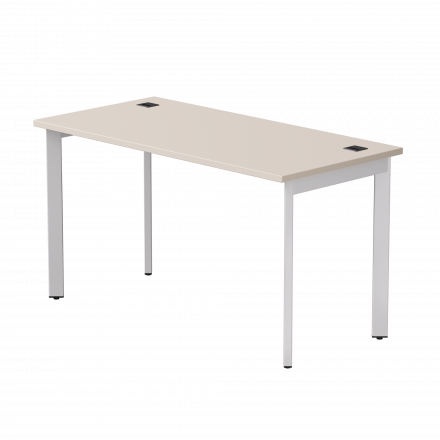 Стол прямой Everprof EVO на металлокаркасе 1380х670х755 мм опоры 45гр Кашемир/Белый