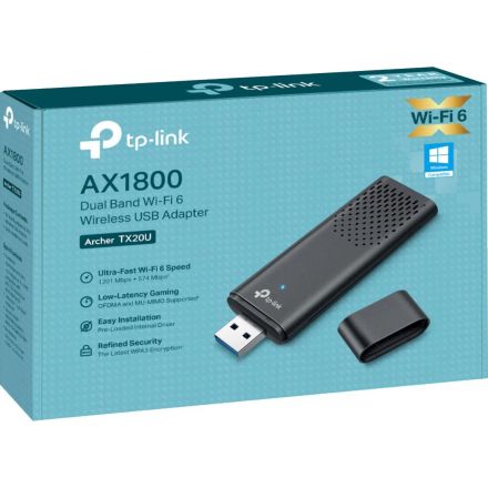 Сетевой адаптер Wi-Fi TP-Link ARCHER TX20U AX1800 USB 3.0 (ант.внутр) 2ант