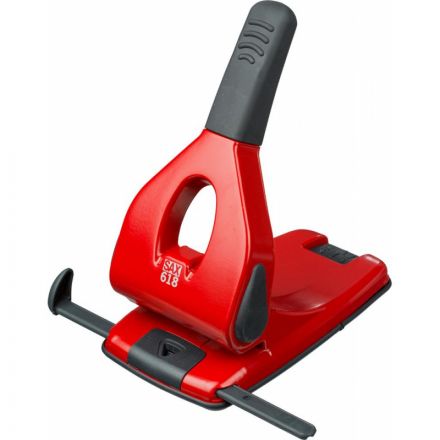 Дырокол SAX 618 до 65л., металл, с лин., красный, Австрия-Венгрия