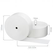 Чековая лента из термобумаги Promega jet 80 мм (диаметр 200 мм, намотка 535-537 м, втулка 18 мм, 1 штука в упаковке)