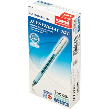 Ручка шариковая неавтоматическая Uni JetstreamSX-101FL-07SKYBLUE BLUEсин0,7