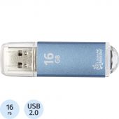 Флеш-память SmartBuy V-Cut 16 Gb USB 2.0 голубая Флеш-память SmartBuy V-Cut 16 Gb USB 2.0 голубая