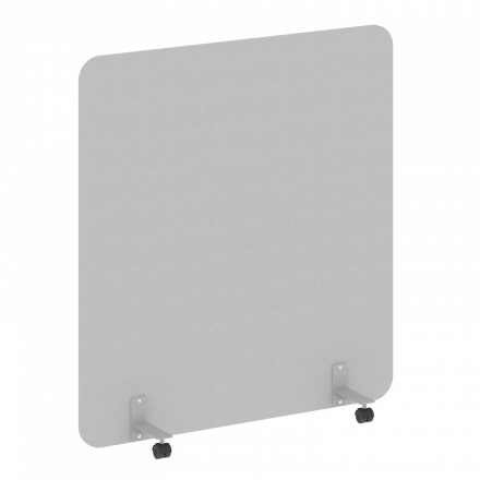 R-line Перегородка на металлических опорах, на роликах DP.R-140-150 Серый/Серый металл 1400*18*1500