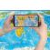 Карта мира физическая 199х134 см, 1:15,5М, с ламинацией, интерактивная, в тубусе, BRAUBERG, 112389