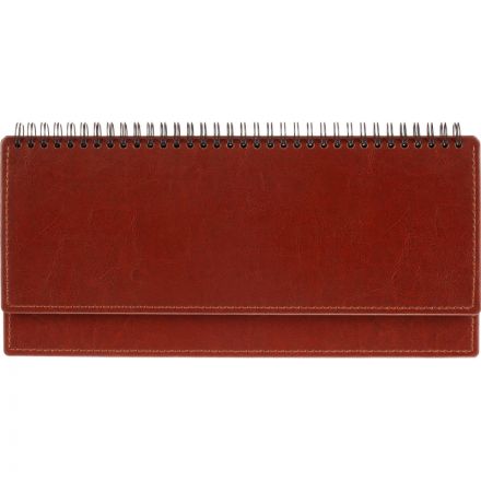 Планинг датированный 2026, коричн, 303х150 мм, 120стр, Agenda