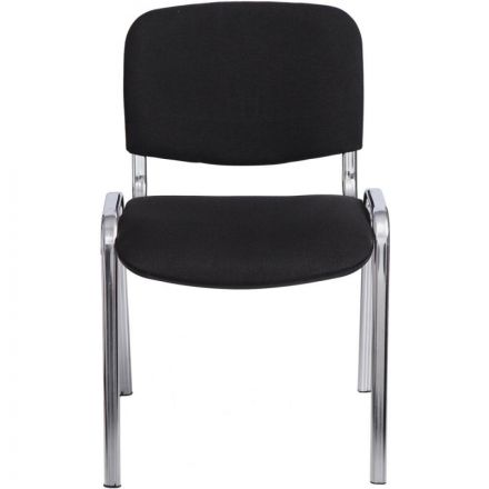 Стул FA_EChair Rio(ИЗО) хром, ткань черная С-11/ТК-1