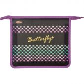 Папка для тетрадей №1School Butterfly, А5,  пластик, ПТ-713