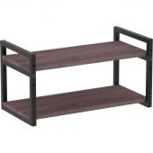 Полка TI_настен/настоль Комус Онега-7 290х580 мет чер/ЛДСП ясень анкор тем